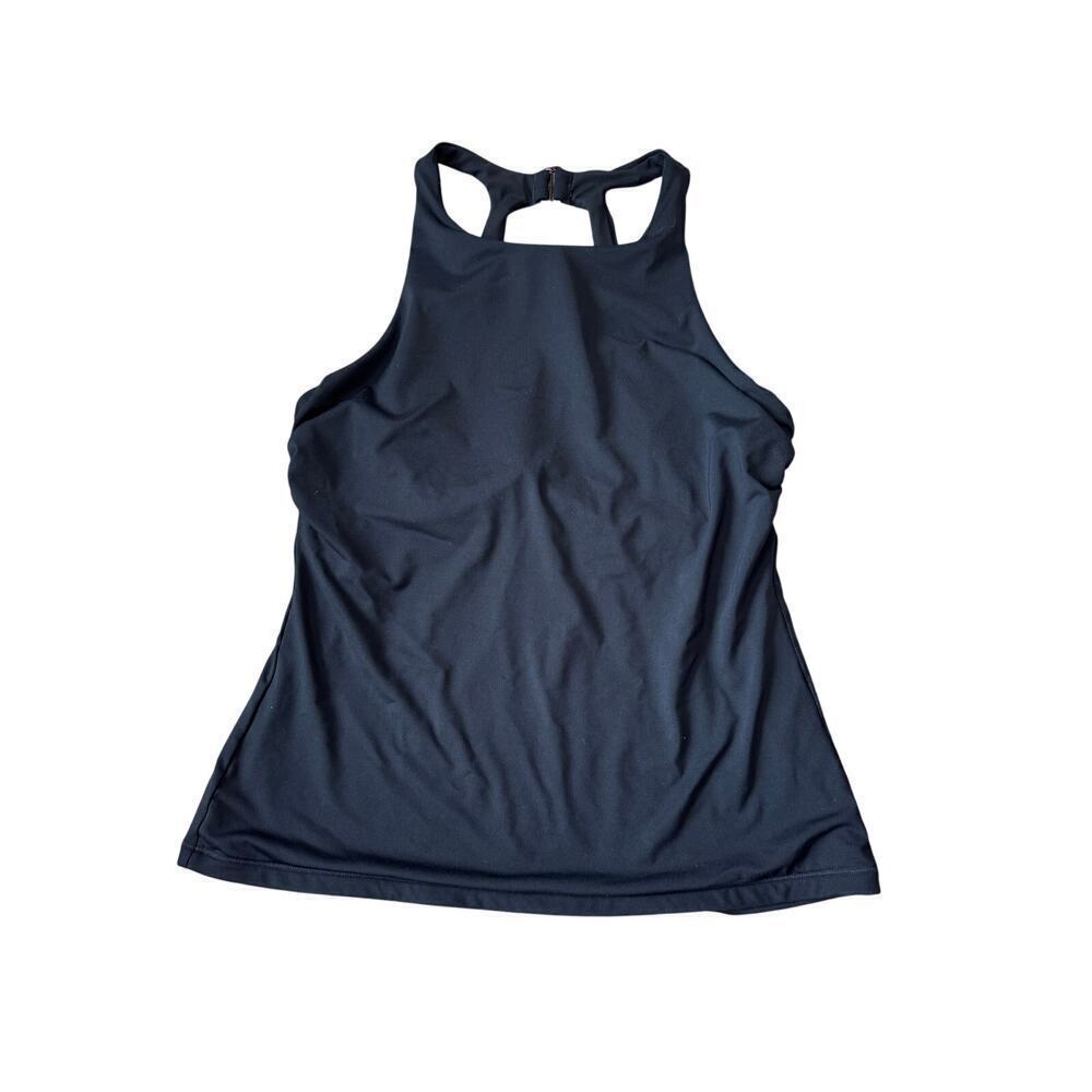 Athleta women's swim Tankini/bikini, size 34 B/C; Black, Underwire support
